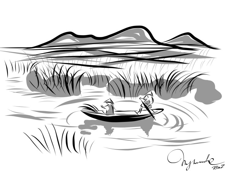 In the middle of the countryside